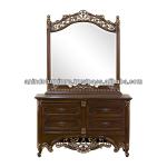 Mahogany 4 Drawers Jalapa Dressing Table with Mirror