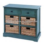 Living Room wooden cabinet+4pcs of rush baskets
