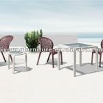 Modern Coffee Shop Tables and Chairs/Rattan Chair and table LG75-9311&amp;9506