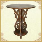 Vintage Style Round Pedestal Wooden Dining Table