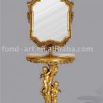 Decorative antique gold Barock portrait mirrored console,home decoration and hotel decoration,dressing room,living room,