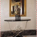 marble console table with metal base