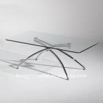 2014 cheapest modern design top clear glass coffee table living room funiture