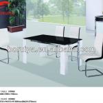 2013 modern tempered glass dining table for living room