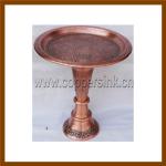Luxury handmade round copper coffee table