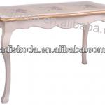 MDF solid wood craft off-white wooden dining table /coffee table/banquet table