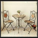 Decorative wrought iron table,Metal coffee table with chairs
