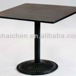 Popular and modern table,melamine table top and stainless base,SGS certificate, led cocktail table YC-T36