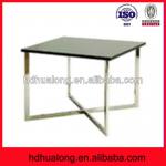 Living room square stainless steel side table-