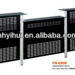 2013 hot sale office furniture tempered glass modern reception desk-YH-020