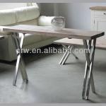 MFF-101 Pine Console Table With Stainless Steel Legs