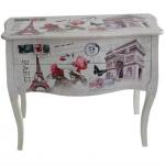 High Quality PU Leather Wooden Drawer Table
