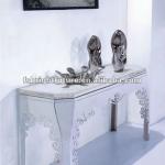 1003# marble top metal frame modern console table