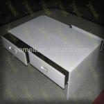White Household Acrylic Small Console Table With Drawers