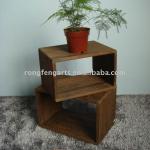 wooden display stand wooden shelf in old finishing