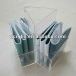 2012 simple rectangle 3 pockets clear acrylic bookcase