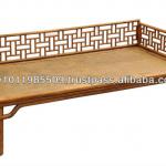 Old Huanghuali Block Design Lohan Bed