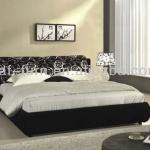 1003 black with white classic flower fabric antique bedroom furniture set