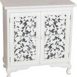 12EV1004 white mdf bedroom cabinet with 2 carved door shabby chic