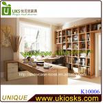 2.4 * 0.4m Comfortable Feelings Natural Wooden Book Store Shelf, Cabinet K10006