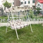2 seats metal frame patio swing with comfortable cushion