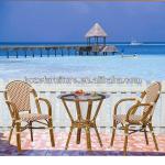 2013 bamboo like dining set/Bamboo like outdoor aluminum dining set BZ-SB006