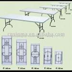 2013 Hot sale High quality 8 &#39; blow mold plastic folding table YX-Z242-88