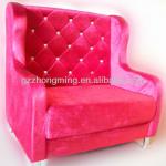 2013 hot sale shinny pink modern design beauty salon sofa with copy diamond F-015 F-013