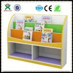 2013 kindergarten furniture multifunctional MDF wooden book cabinet/kindergarten furniture/bookshelf/bookrack QX-B7303 QX-B7303