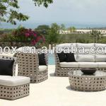 2013 New design of wicker leisure sofa/outdoor furniture/outdoor wicker sofa set with all weather cushions ocean-0111