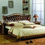 2013 noble classical bed with top layer leather for bedroom furniture 2013GLY-L002