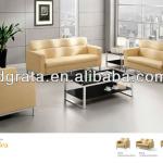 2013 office sofa chair was made of genuine leather and stainless steel legs 2013-811-1/2/3