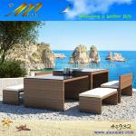 4c932 stackable beer rattan garden bench set 4c4932