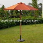 9' wooden outdoor umbrella
