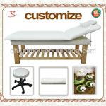 according to customized wood adjustble spa beauty bed B-003wood color