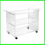 acrylic bar service trolley