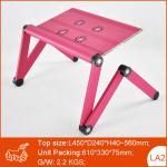 Adjustable Aluminum Laptop Desk, Metal Computer Table LA2