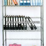 Adjustable Heavy Duty Iron / Metal Book Shelf in Chrome, DIY Style & NSF Approval