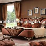 AK-7073 antique luxury wooden bedroom furniture set AK-7073
