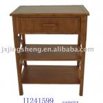 Bamboo cupboard with one storage drawers and two layer holder JI241599