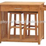 Bamboo kitchen dining table and chair HX1-3228
