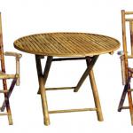 BFS-13011 - Wholesale bamboo furniture - Outdoor Bamboo Dining Round Table Set BFS-13011