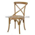 birch wood antique style cross back wedding dining chairs S0671