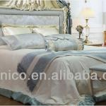 Bisini Luxury Bedrooms Furniture,Ocean Blue Upholstered Bed,Victorian Style BF04-5644