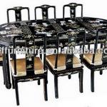 black antique dining room set dining table chair 107