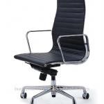 black leather office chair OFC-001HLE