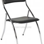 black pvc meeting chair can be folded fx-217
