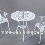 Cast alumium outdoor table and chairs used bars 49-02211