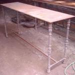 Cast Iron Base Console Table with wooden Top