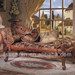 Chaise longue, solid wood bed stool, solid wood carved bed stool